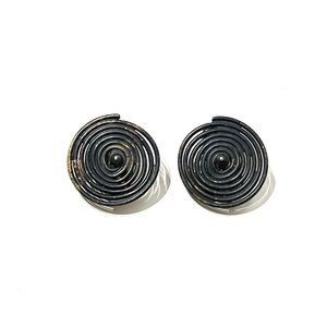 Vintage Martha Sturdy Antique Bronze Clip On Earrings